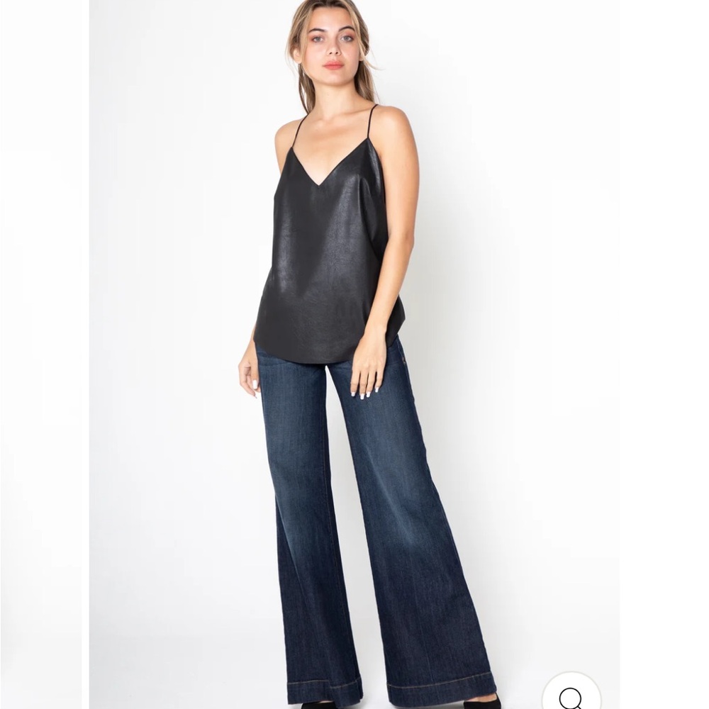 Lavender Brown Vegan Leather camisole size XS worn once like new